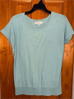 LOFT Seafoam Short Sleeve Knit Tee